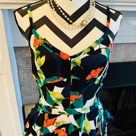 Jcrew silk floral multi Sosi dress like new - Picture 7 of 12